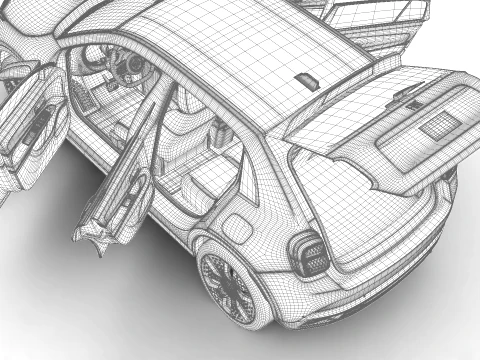 Fiat 600 Benzina 2024 HQ 3D Model