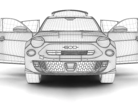 Fiat 600 Benzina 2024 HQ 3D Model