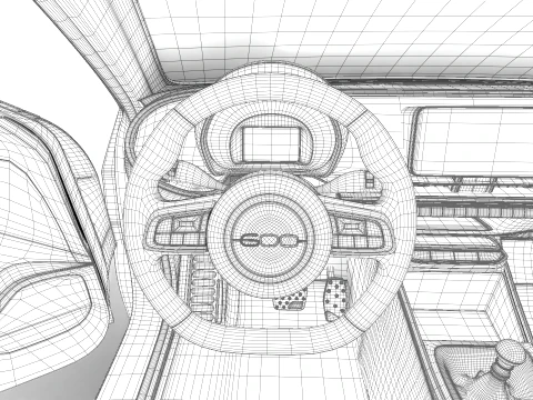 Fiat 600 Benzina 2024 HQ 3D Model