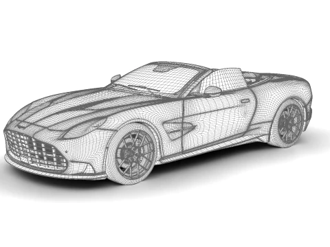 Aston Martin Vanquish Volante 2026 HQ 3D Model