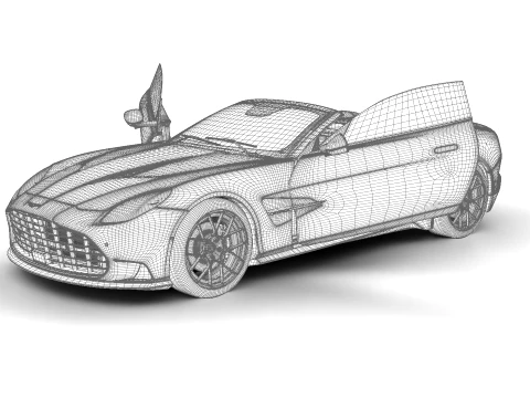 Aston Martin Vanquish Volante 2026 HQ 3D Model