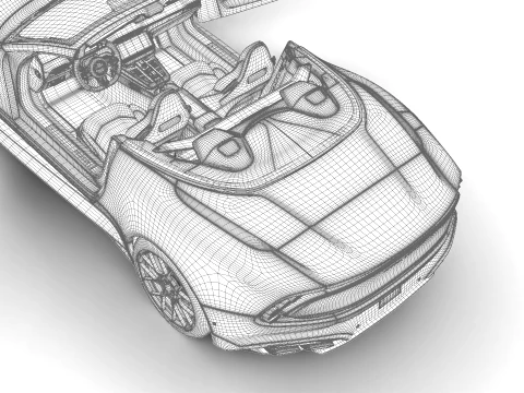 Aston Martin Vanquish Volante 2026 HQ 3D Model