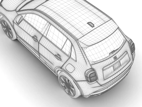 Fiat 600 Petrol 2026 3D Model