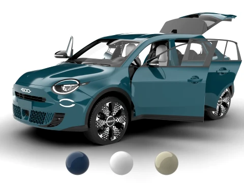 Fiat 600 Petrol 2026 HQ 3D Модель
