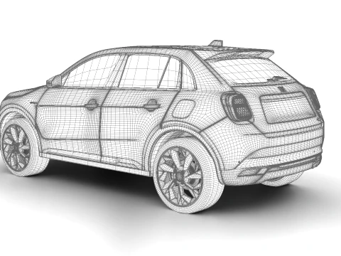 Fiat 600 Sport 2024 3D Model