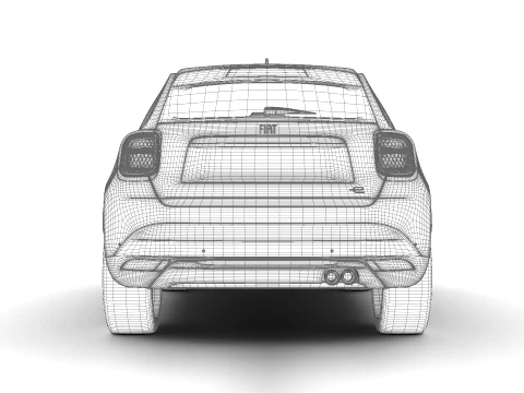 Fiat 600 Sport 2024 3D Model