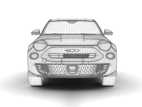 Fiat 600 Sport 2024 3D Model