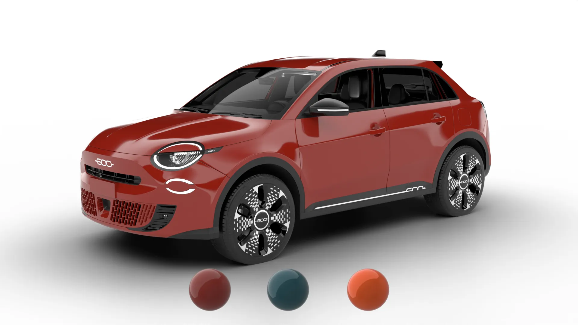Fiat 600 Benzina 2024 3D Model .c4d .max .obj .3ds .fbx .stl .blend 