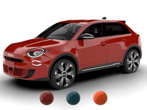 Fiat 600 Benzina 2024 3D Модель