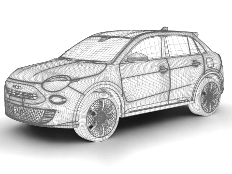 Fiat 600 Benzina 2024 3D Model