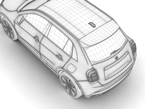 Fiat 600 Benzina 2024 3D Model