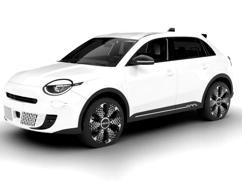 Fiat 600 Hybrid 2024 3D Model