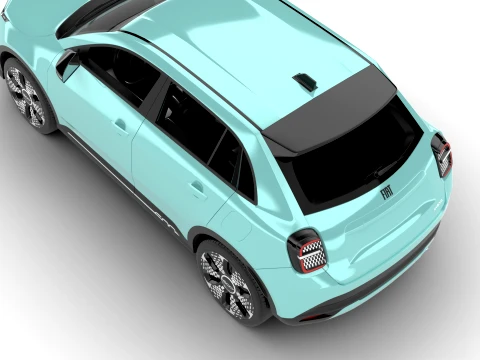 Fiat 600 Hybrid 2024 3D Model