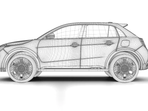 Fiat 600 Hybrid 2024 3D Model