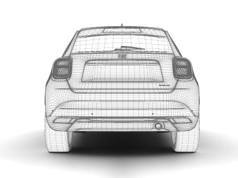 Fiat 600 Hybrid 2024 3D Model