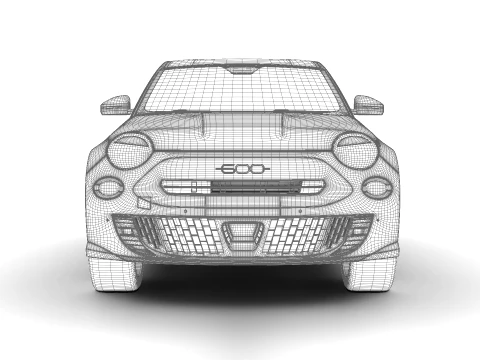 Fiat 600 Hybrid 2024 3D Model