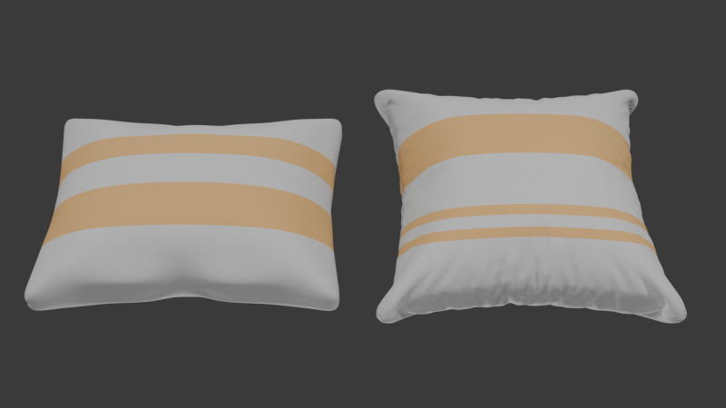 Striped pillow 3D Model .c4d .max .obj .3ds .fbx .stl .blend 