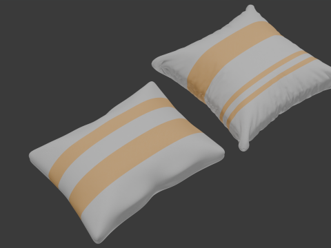 Striped pillow 3D Model