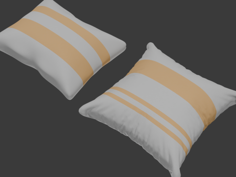 Striped pillow 3D Model