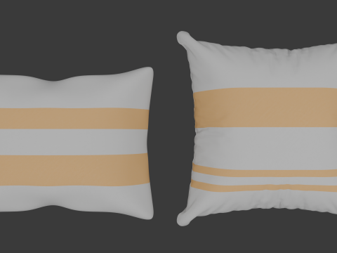 Striped pillow 3D Model
