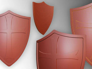 Tapınakçı kalkanı 3D Model