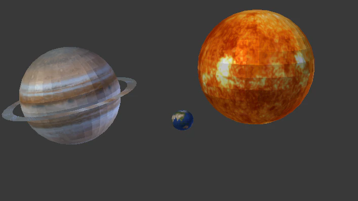 Jupiter Earth Sun 3D Model .c4d .max .obj .3ds .fbx .stl .blend 