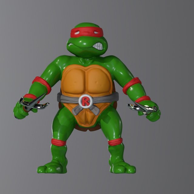 Ninja Turtles Raphael 3D Print Model .c4d .max .obj .3ds .fbx .stl .blend 