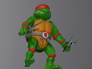 Ninja Turtles Raphael 3D Print Model