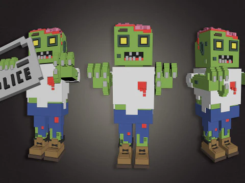Zombie Characters 3D Model