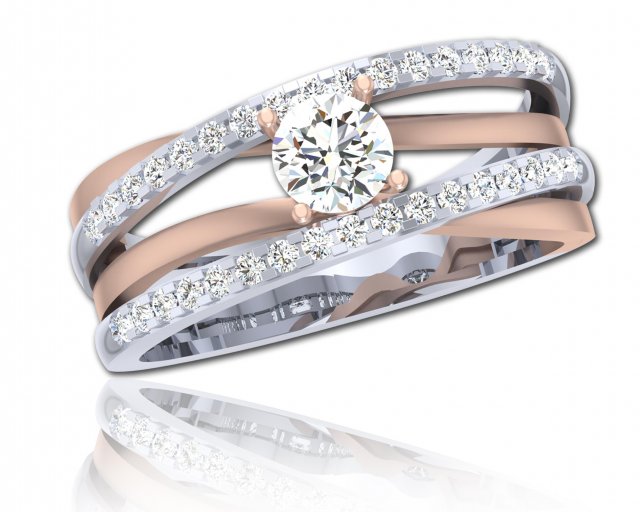 Fashion Ring 3D Model .c4d .max .obj .3ds .fbx .stl .blend 