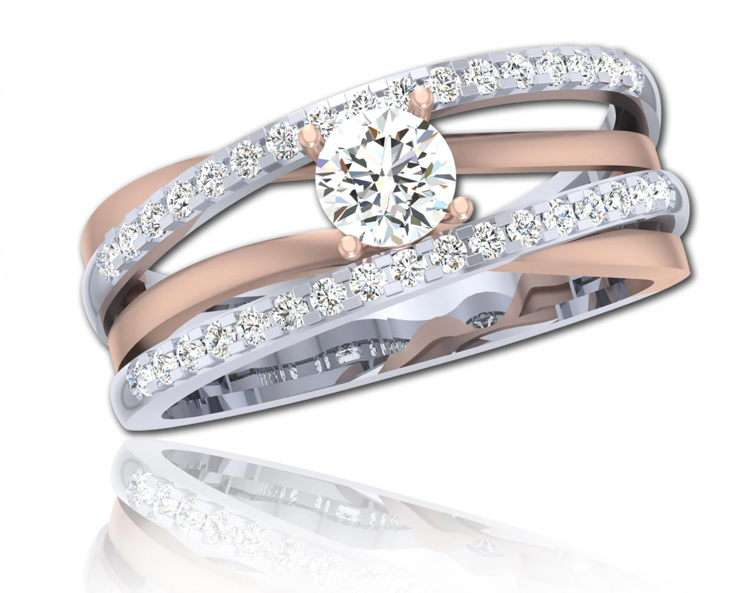 Fashion Ring 3D Model .c4d .max .obj .3ds .fbx .stl .blend 
