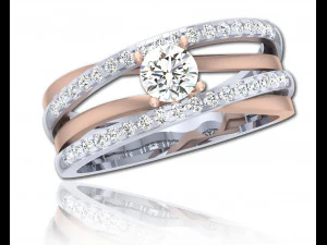 Модне кільце 3D Модель