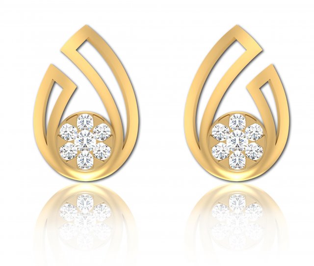 Small Earring 3D Model .c4d .max .obj .3ds .fbx .stl .blend 