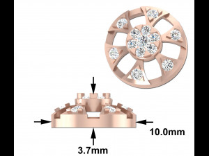 Stud Earring Modello 3D