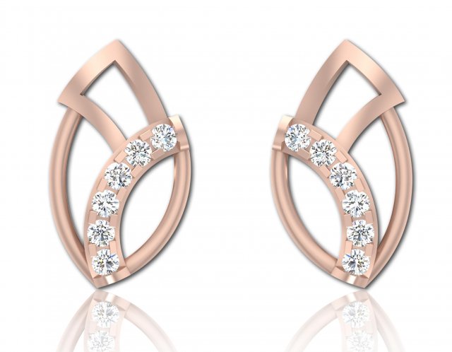 Stud Earring 3D Model .c4d .max .obj .3ds .fbx .stl .blend 