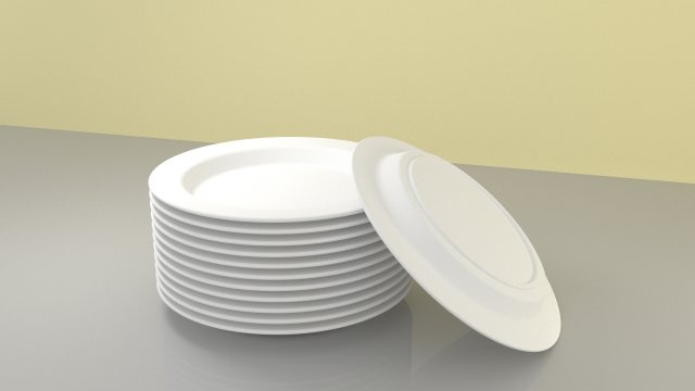 Ceramics Dishes 3D Model .c4d .max .obj .3ds .fbx .stl .blend 