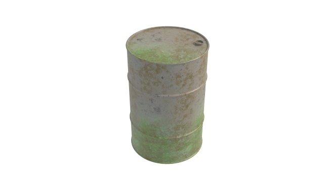 Metal Rust Barrel 3D Model .c4d .max .obj .3ds .fbx .stl .blend 