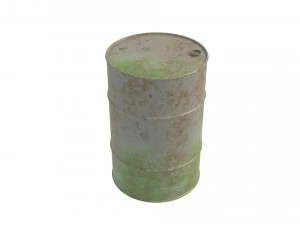 Barril de ferrugem de metal Modelo 3D