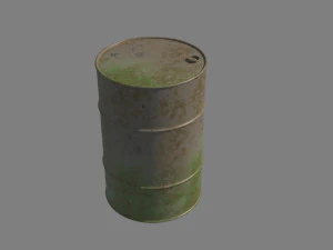 Barril de ferrugem de metal Modelo 3D