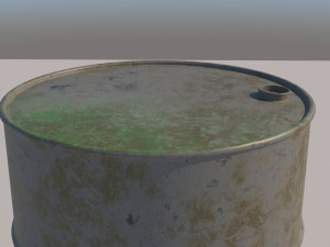 Metal Rust Barrel 3D Model