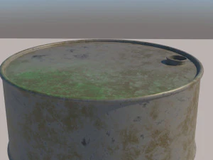 Barril de ferrugem de metal Modelo 3D