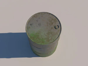 Barril de ferrugem de metal Modelo 3D