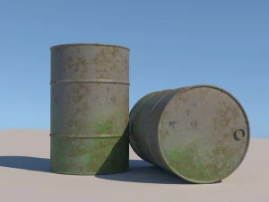 Barril de ferrugem de metal Modelo 3D