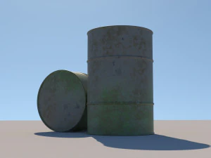 Barril de ferrugem de metal Modelo 3D