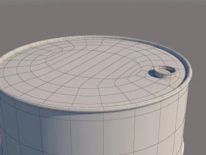 Barril de ferrugem de metal Modelo 3D