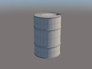 Barril de ferrugem de metal Modelo 3D