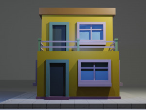 Low Poly Building 13 Model 3D