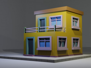 Low Poly Building 13 Model 3D
