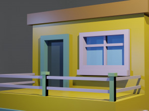 Low Poly Building 13 Model 3D