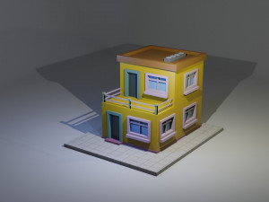 Low Poly Building 13 Model 3D